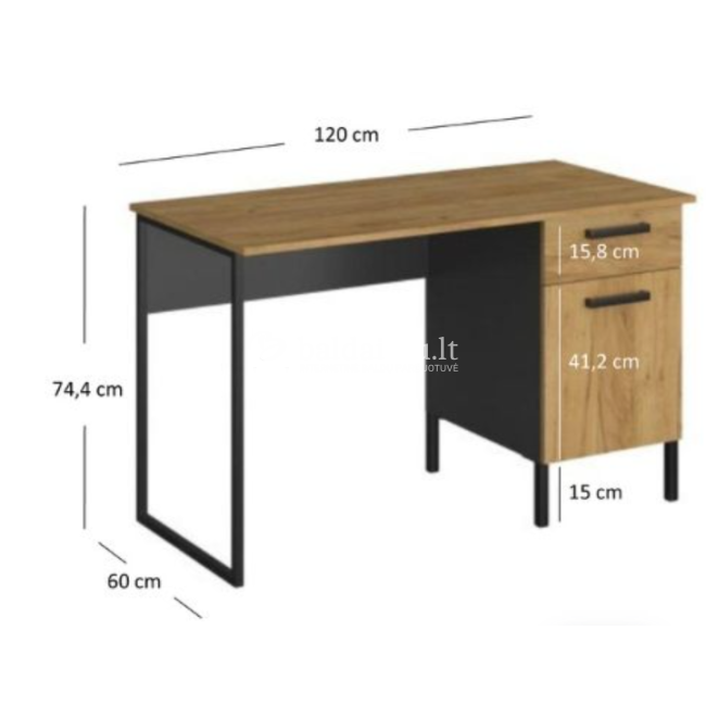 Rašomasis stalas SANTES 1D1S/120