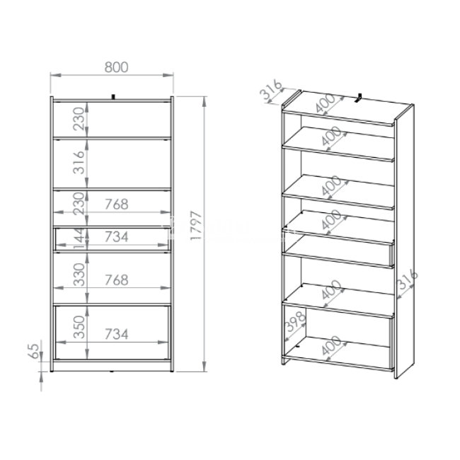 Pastatoma lentyna TRIS 04