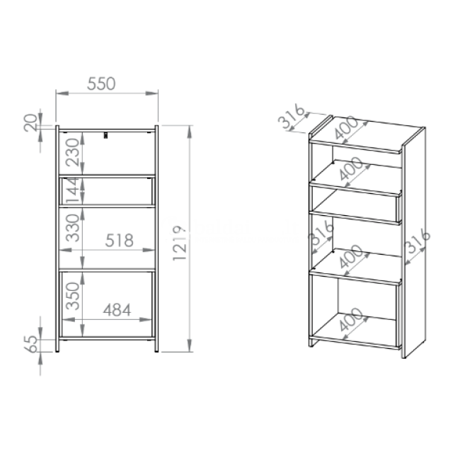 Pastatoma lentyna TRIS 05