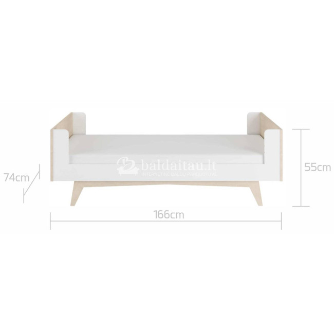 Lovytė SO SIXTY 70x140 prailginama iki 70x160