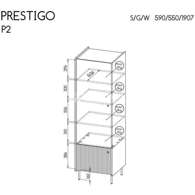 Uždara lentyna PRESTIGO P2