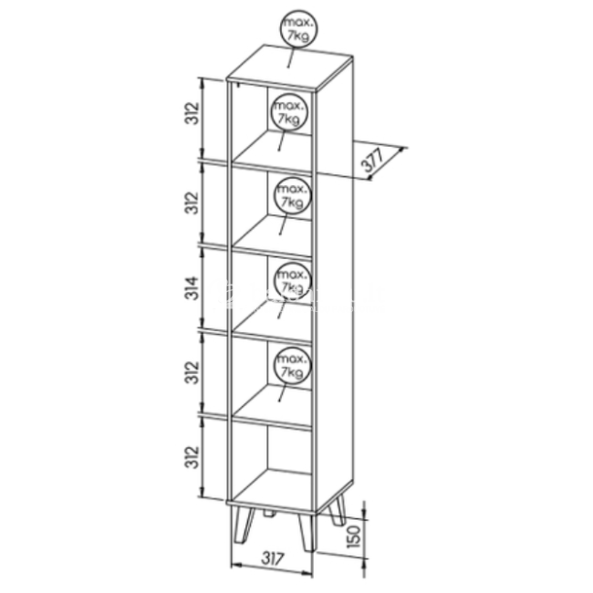 Pastatoma lentyna WERSO W4